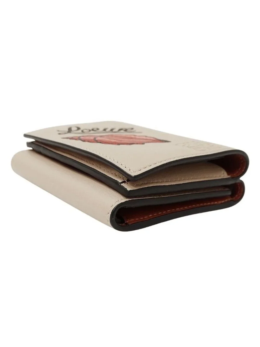 Loewe Wallet Trifold Anagram Shell Beige Mini Compact Seashell